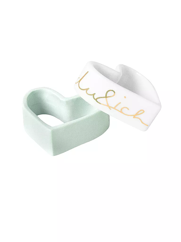 RAEDER | Anelli per tovaglioli Set da 2 Du&Ich Bianco | Bianco