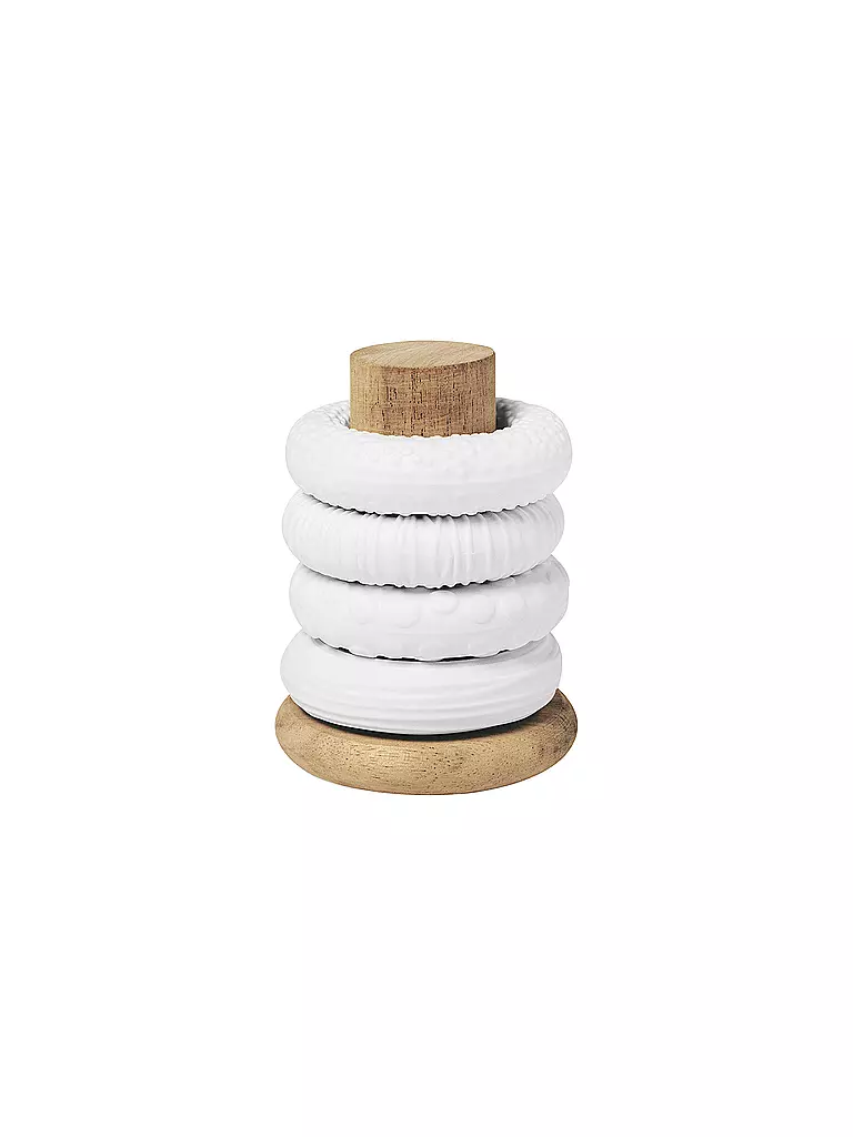 RAEDER | Anelli portatovagliolo, set da 4, bianco | Bianco