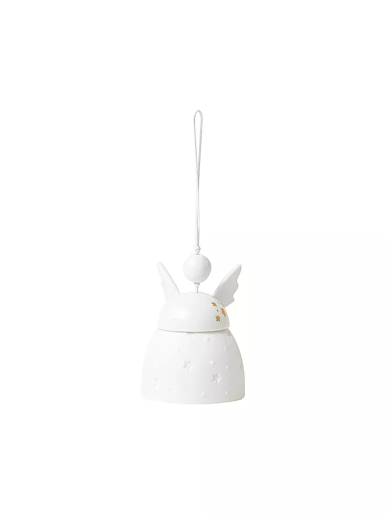 RAEDER | Angelo a campana 7,5 cm Stelle | Bianco