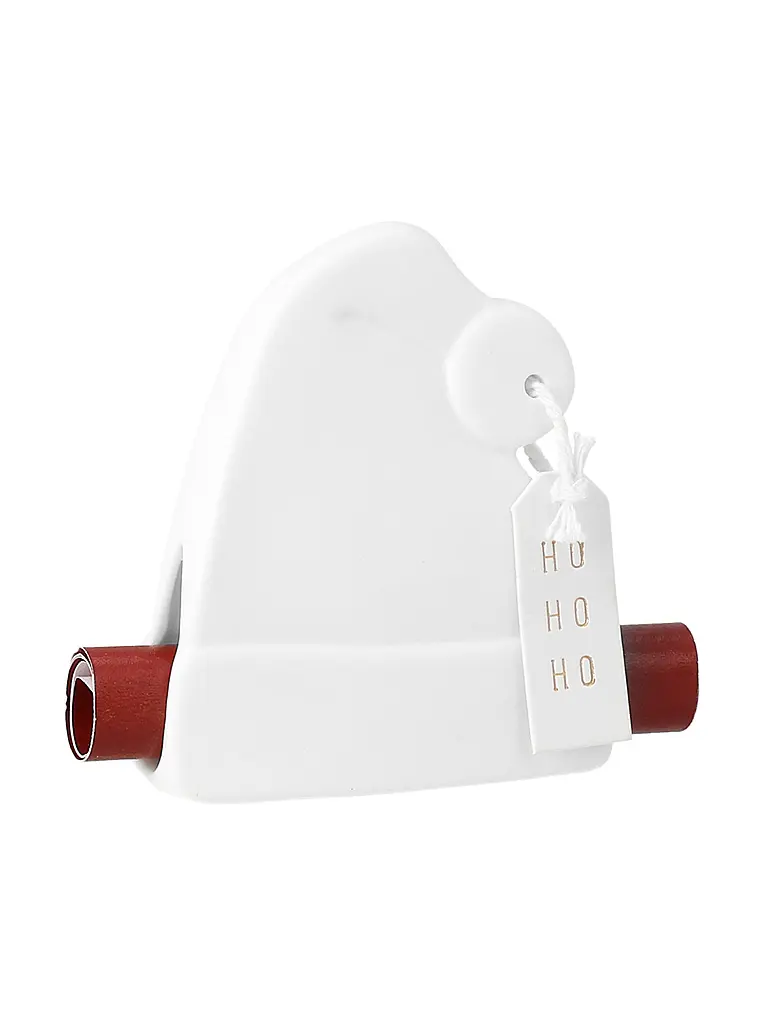 RAEDER | Cappello natalizio con biglietto di auguri | Bianco