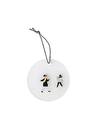 RAEDER | Ciondolo in vetro 7cm SCHNEETAG Sci | Trasparente