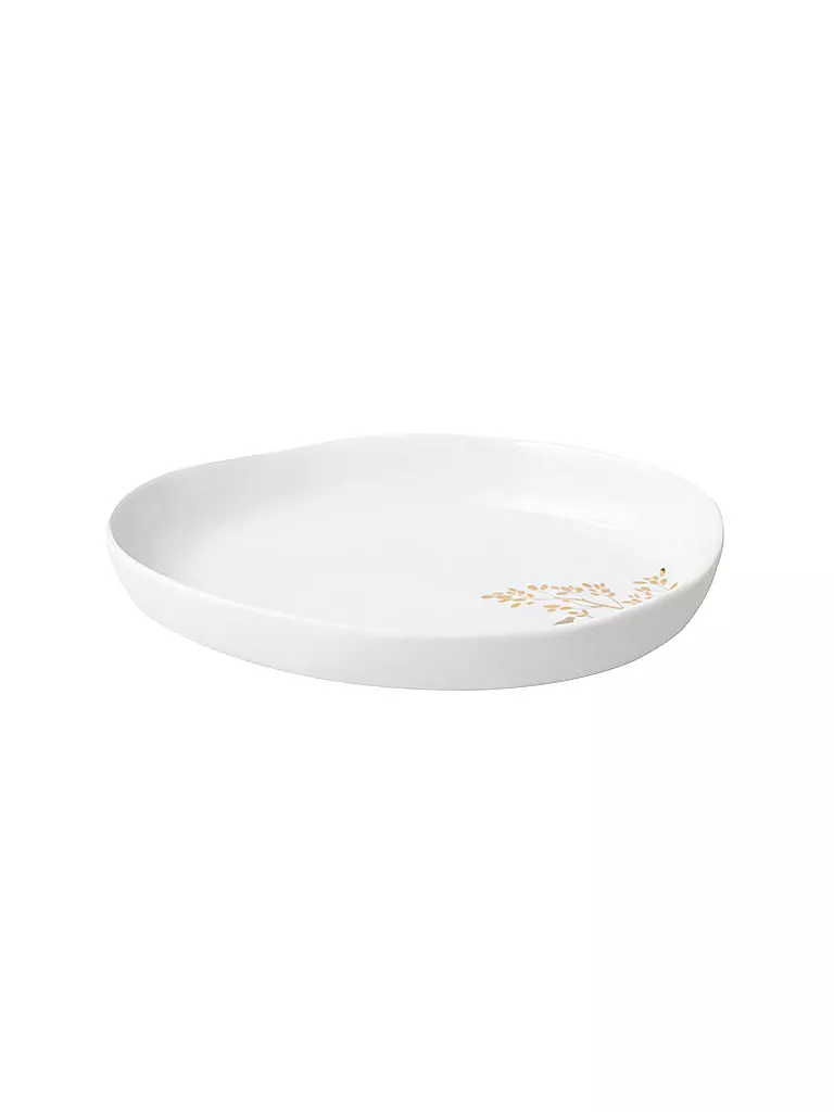 RAEDER | Ciotola RAMO DORATO 19,8x14cm Bianco | Bianco