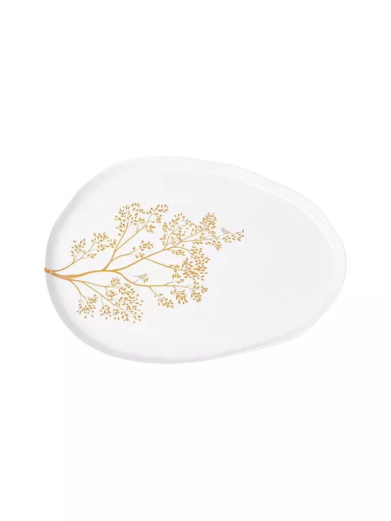 RAEDER | Ciotola RAMO DORATO 28,5x20cm Bianco | Bianco
