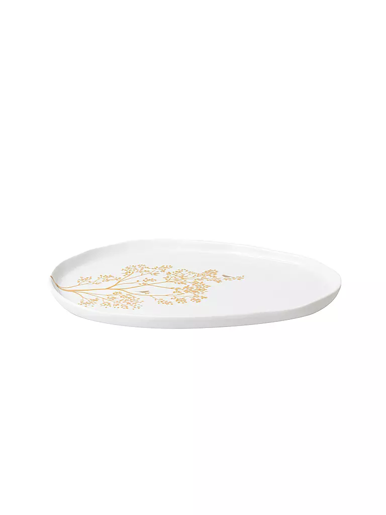 RAEDER | Ciotola RAMO DORATO 28,5x20cm Bianco | Bianco