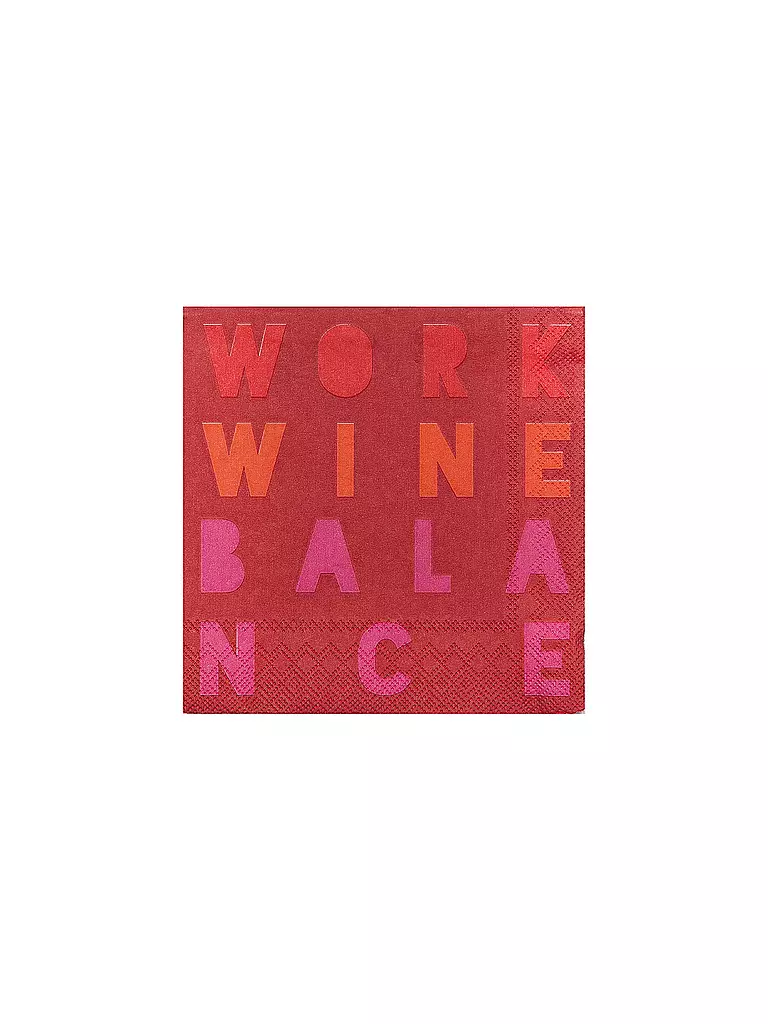 RAEDER | Cocktail Servietten 25x25cm WORK WINE BALANCE | Rosso