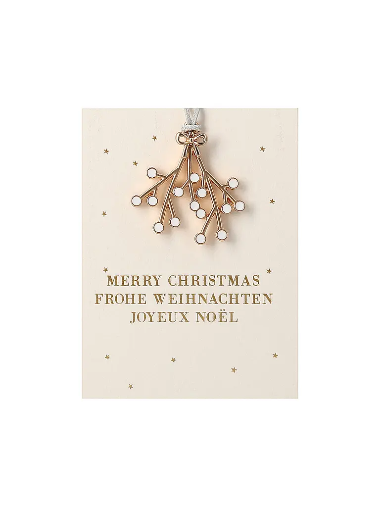 RAEDER | Decorazione natalizia MINI-ORNAMENT Ramo di vischio | Oro