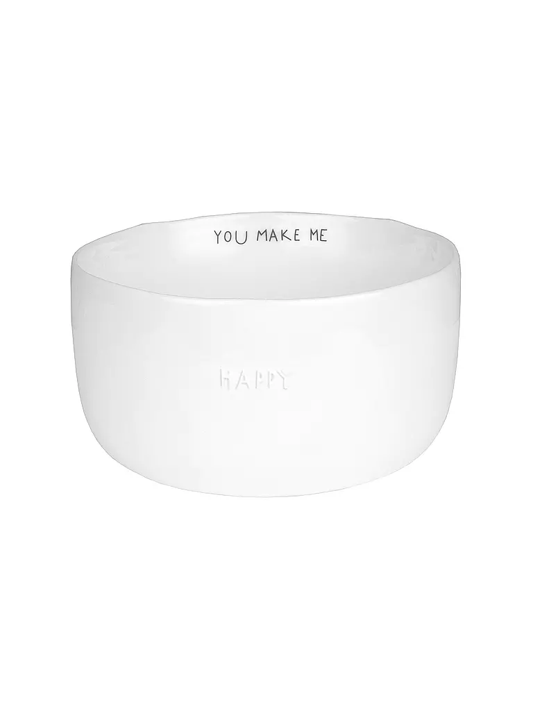 RAEDER | DINING Ciotola per colazione You make me happy 13,5 cm | Bianco