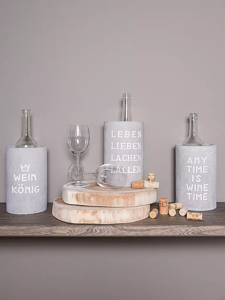 RAEDER | Flaschenkühler aus Beton 21cm "Any Time" | Grigio