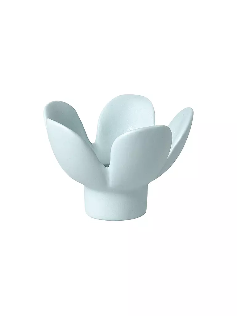 RAEDER | Kerzenhalter BLUME 8x8x5,5cm Blu | Blu chiaro
