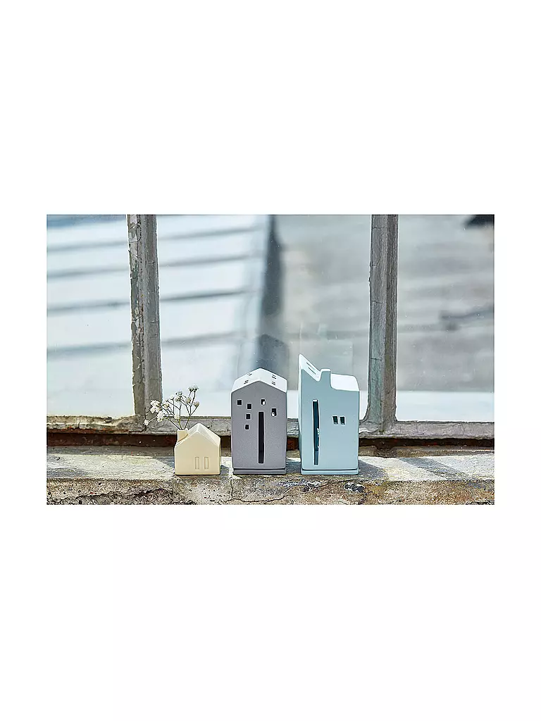 RAEDER | Lichthaus 6,3x7x11cm Blu | Blu chiaro