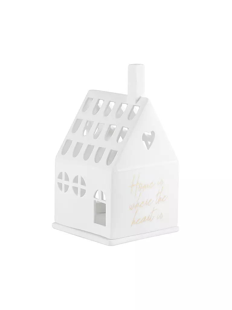 RAEDER | Lichthaus HOME IS 8x7,2x13cm Bianco | Bianco
