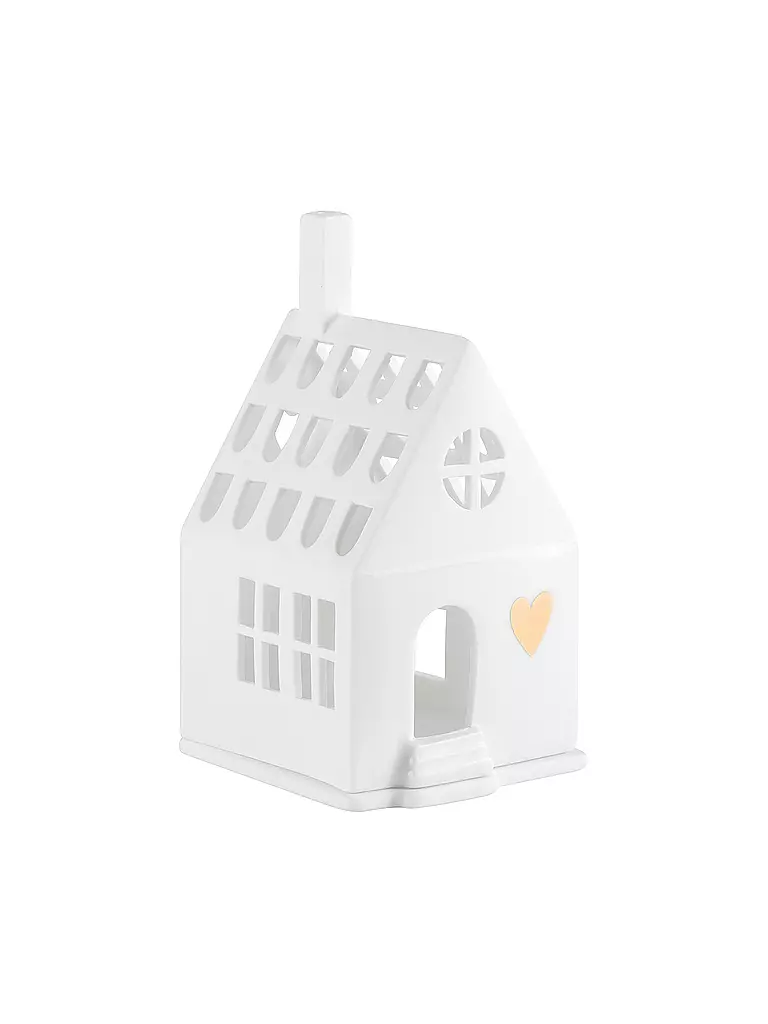 RAEDER | Lichthaus HOME IS 8x7,2x13cm Bianco | Bianco