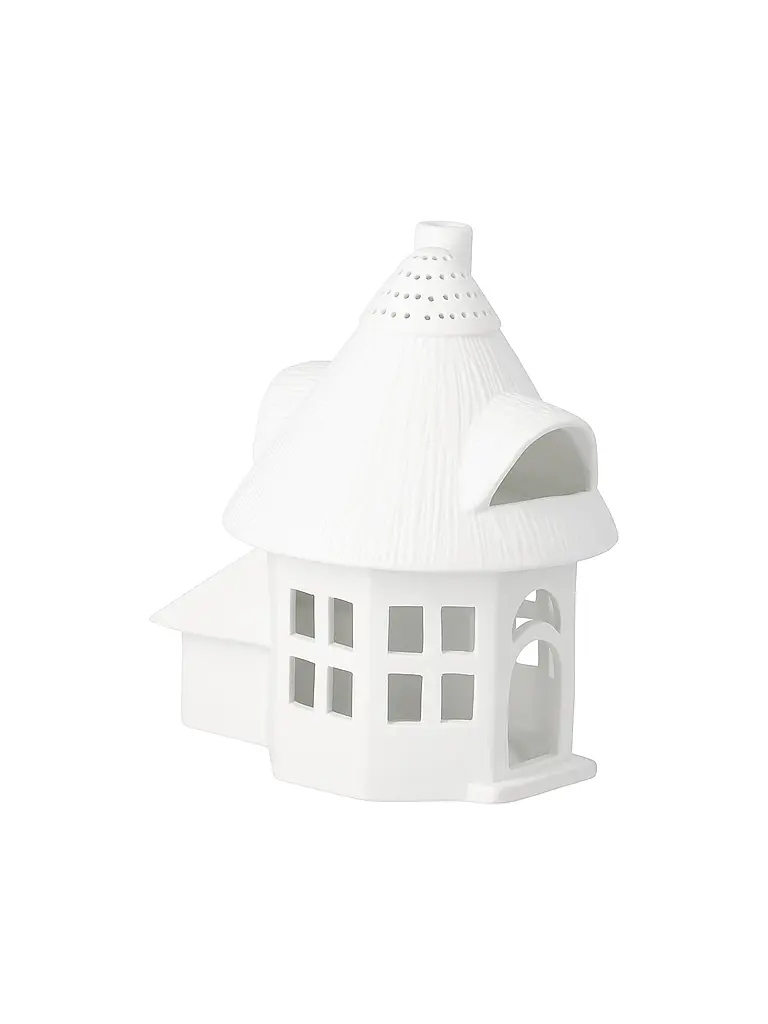 RAEDER | Lichthaus natalizia Torre con tetto di paglia | Bianco
