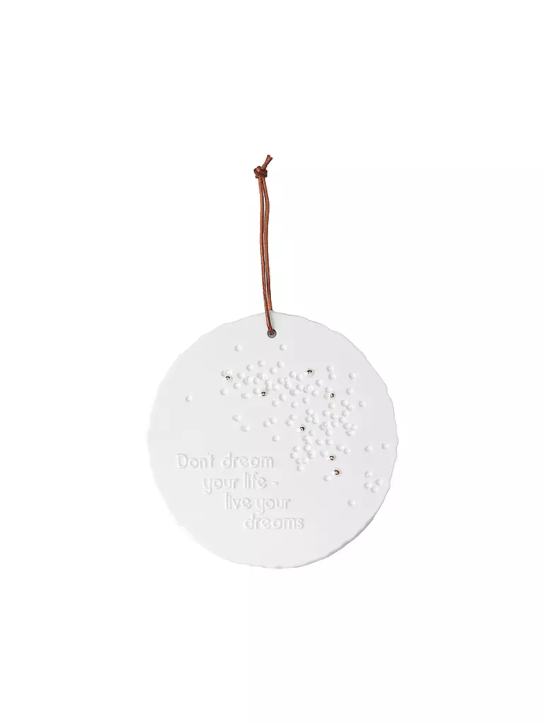 RAEDER | Medaillon POESEI 10,5cm Don`t Dream Your Live | Bianco