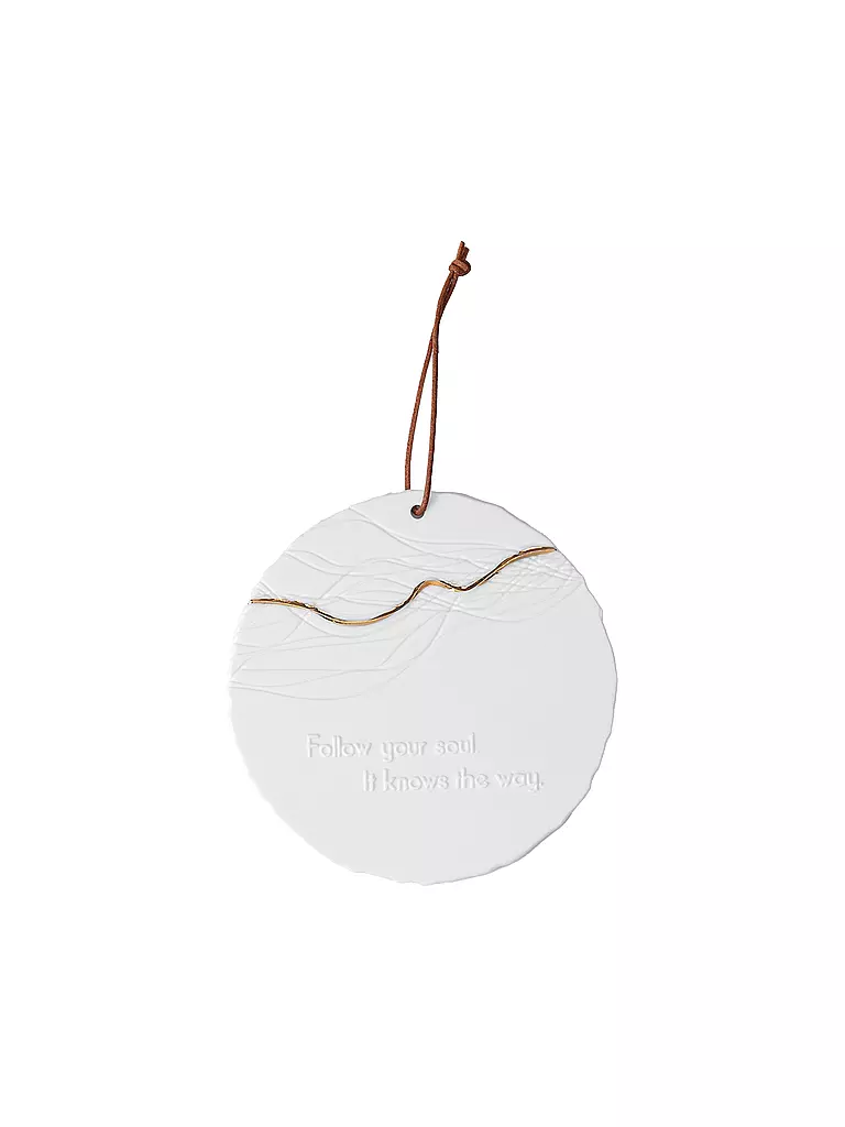 RAEDER | Medaillon POESEI 10,5cm Follow Your | Bianco