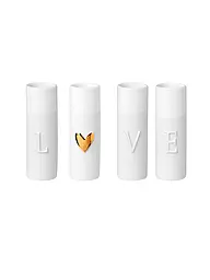 RAEDER | Mini vasi LOVE set da 4, 9 cm | Bianco