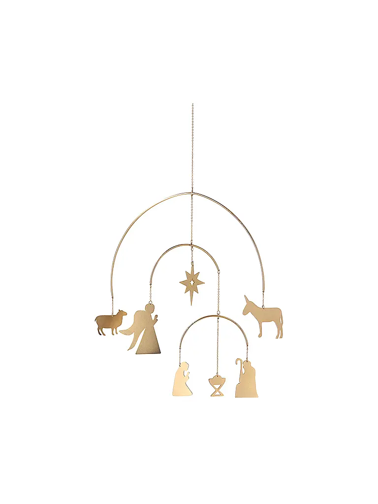 RAEDER | Mobile natalizio con presepe e animali | Oro