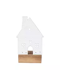 RAEDER | Oggetto luminoso casa di pan di zenzero 7x6,5x14 cm | Bianco
