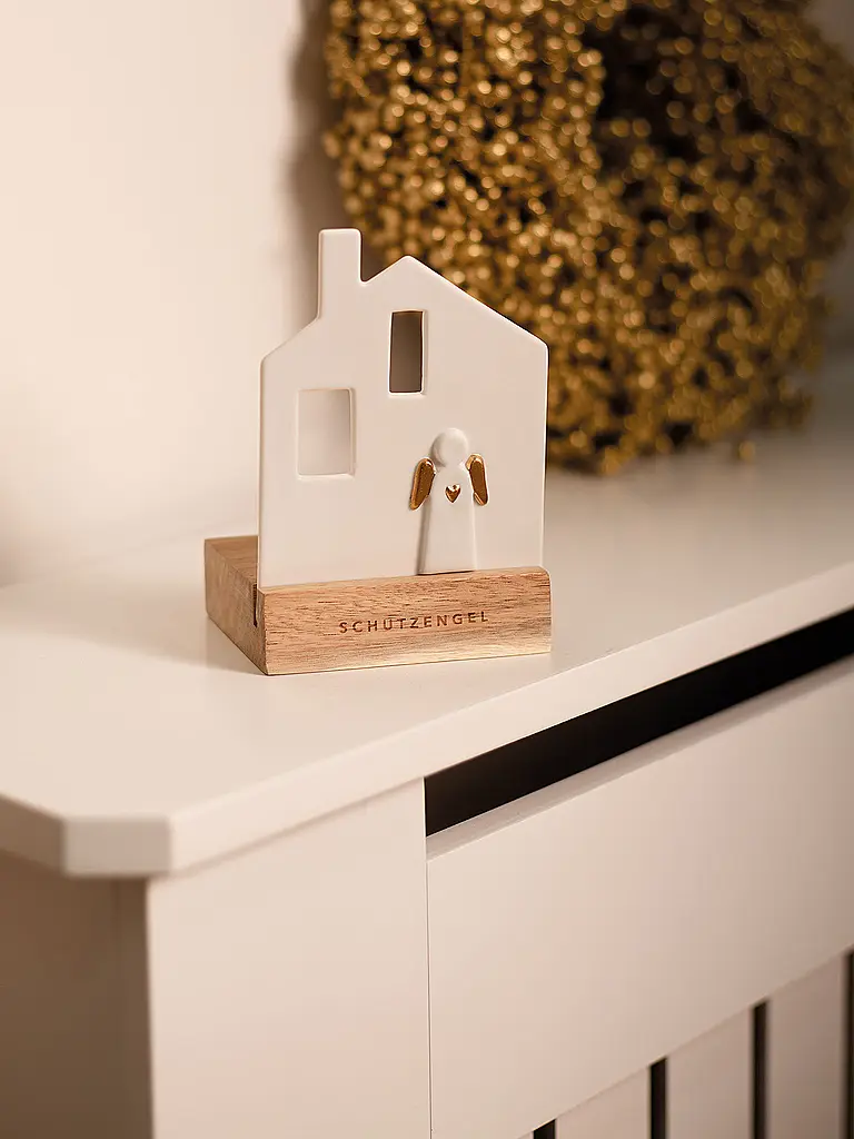 RAEDER | Oggetto luminoso natalizio Casa dell'angelo custode bianco | Bianco