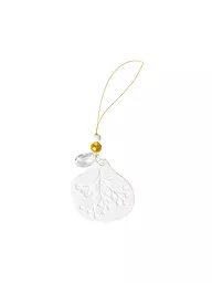 RAEDER | Ornamento in porcellana 5,5x6cm WINTERZAUBER Ramo di bacche | Bianco