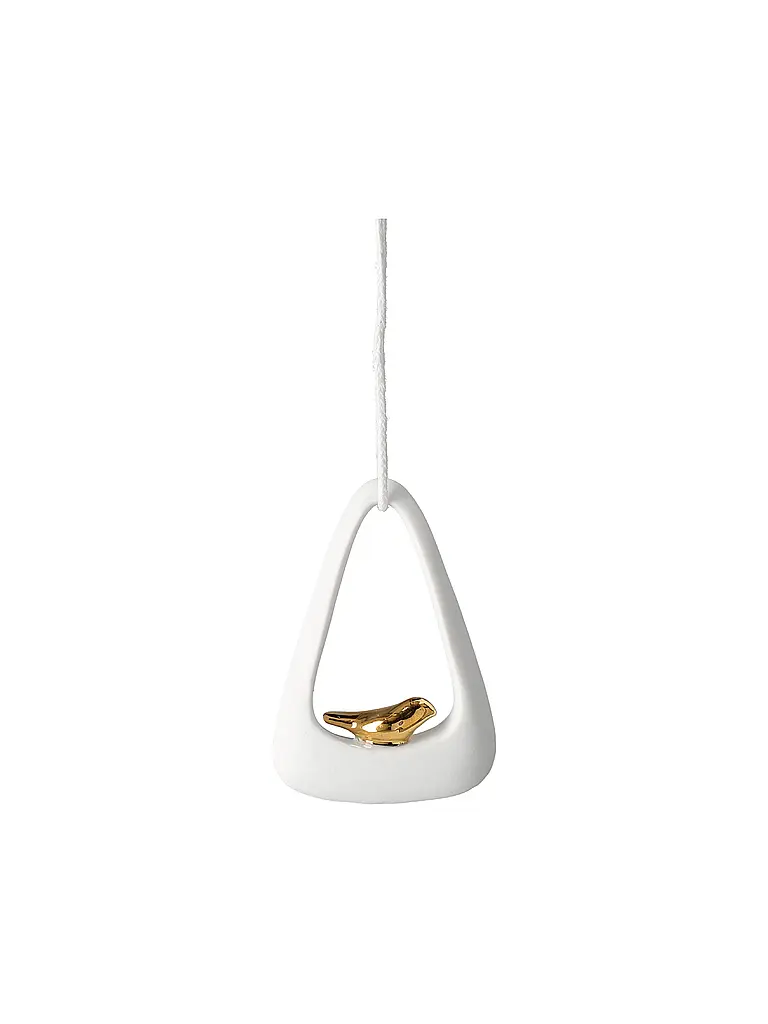 RAEDER | Ornamento natalizio uccellino | Bianco