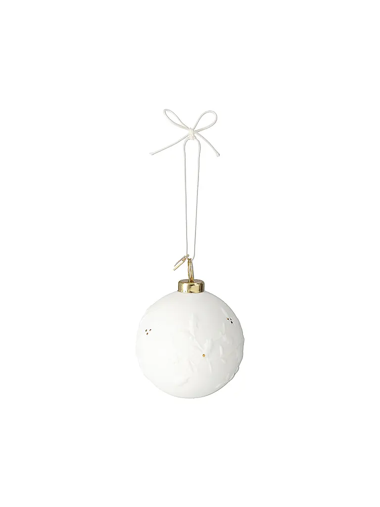 RAEDER | Palla di Natale 6cm Vischio | Bianco