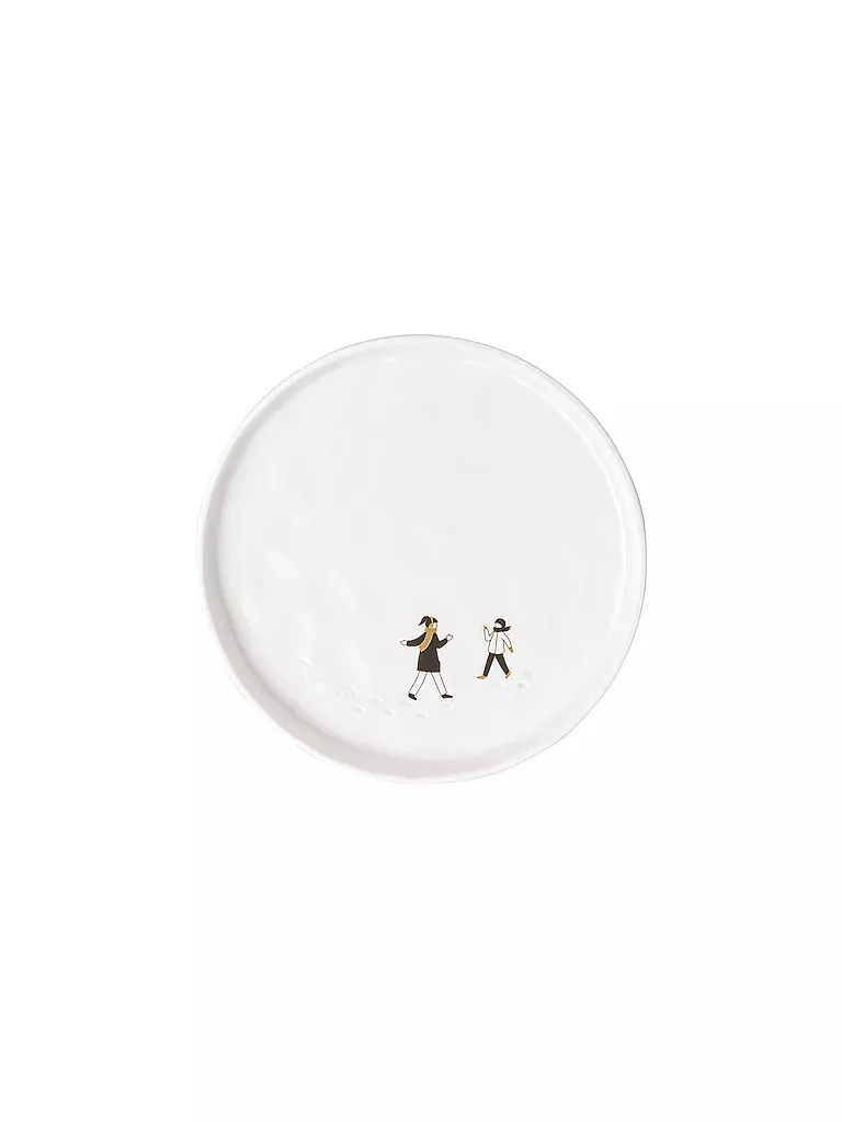 RAEDER | Piatto 15cm SCHNEETAG Battaglia a palle di neve | Bianco