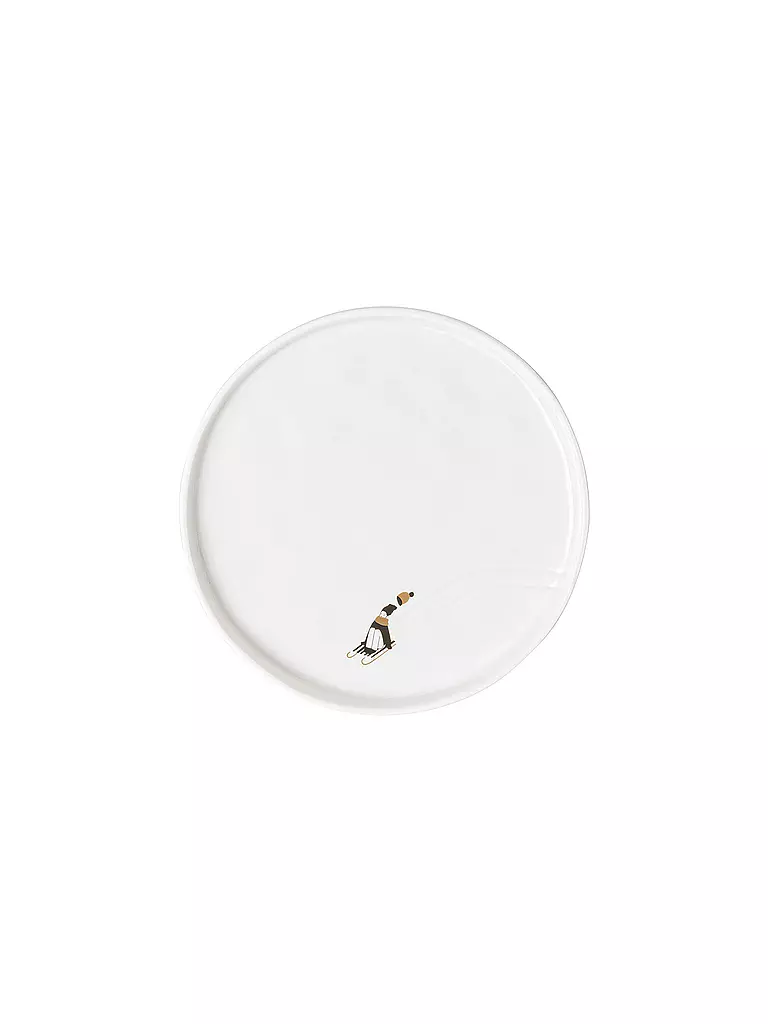 RAEDER | Piatto 15cm SCHNEETAG Goldkufen | Bianco