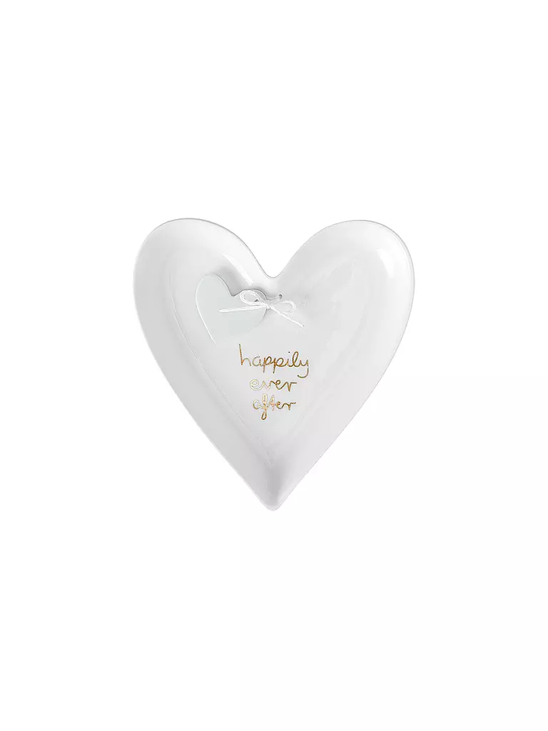 RAEDER | Piatto a forma di cuore 12x11x1,6cm Bianco | Bianco