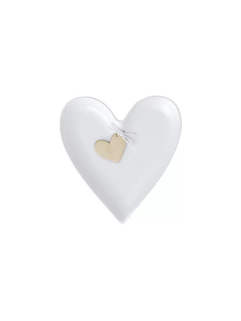 RAEDER | Piatto a forma di cuore Goldherz bianco | Bianco
