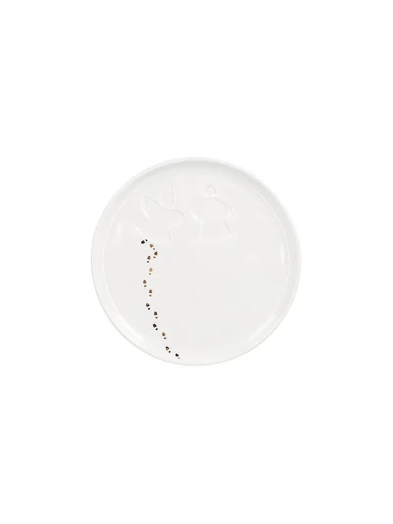 RAEDER | Piatto di Natale 14 cm Santa Passeggiata nella neve | Bianco