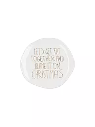 RAEDER | Piatto di Natale 14cm LET'S GET FAT | Bianco