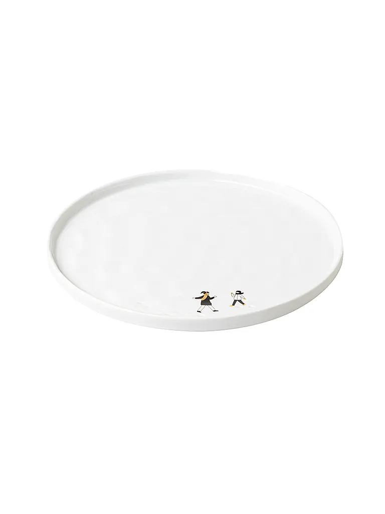 RAEDER | Piatto SCHNEETAG 22cm Battaglia di palle di neve | Bianco
