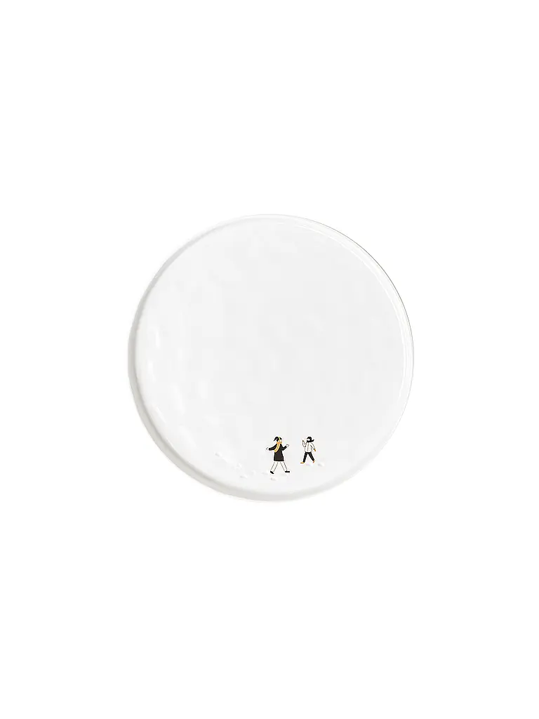 RAEDER | Piatto SCHNEETAG 22cm Battaglia di palle di neve | Bianco