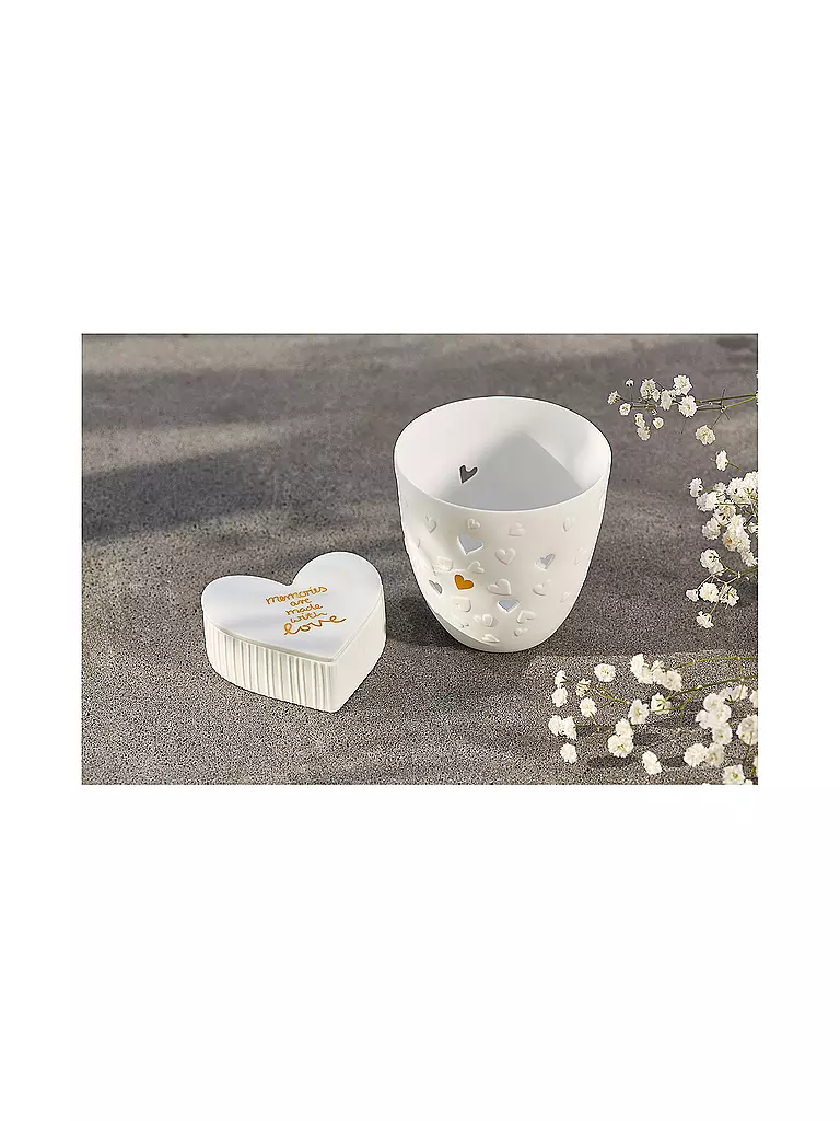 RAEDER | Poesilicht Goldene Herzen Weiss  | Bianco