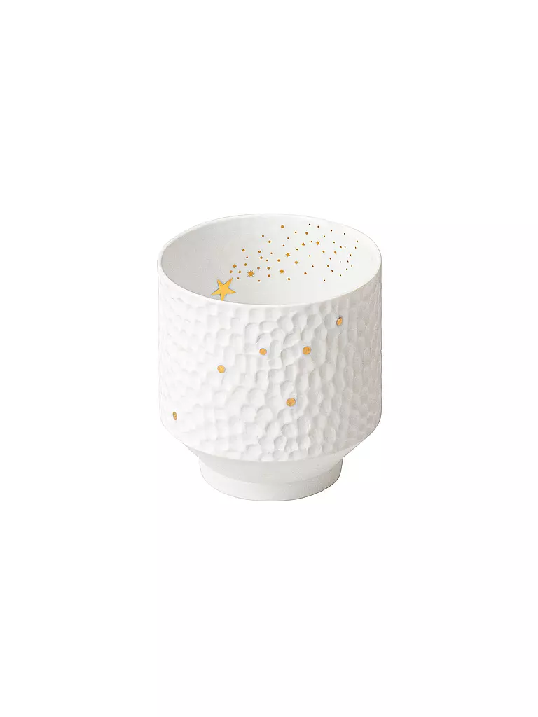 RAEDER | Portacandela 8x8,5cm STERNSCHNUPPE Stelle cadenti | Bianco