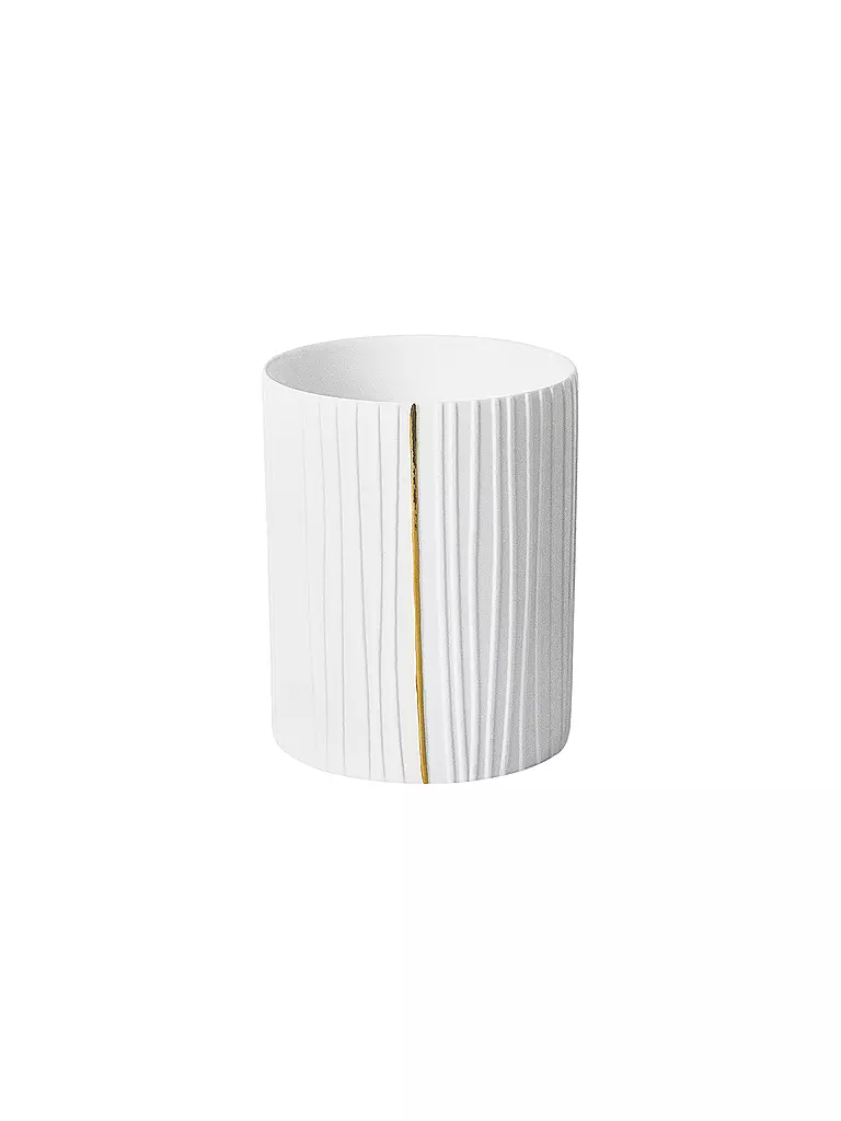 RAEDER | Portacandela plissettato bianco | Bianco