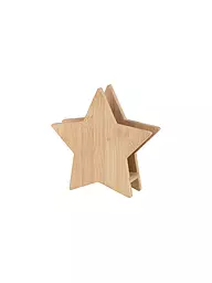 RAEDER | Portatovaglioli in bambù a forma di stella 18,5x5x18 cm | Marrone chiaro