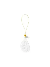 RAEDER | Ornamento in porcellana 5,5x6cm WINTERZAUBER Ramo di bacche | Bianco