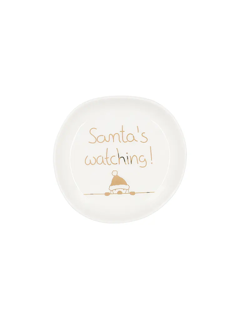 RAEDER | Schälchen natalizio 10,5 cm Santas Watching | Bianco
