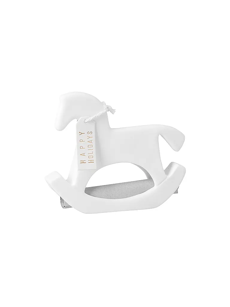 RAEDER | Segnaposto natalizio cavallo a dondolo | Bianco