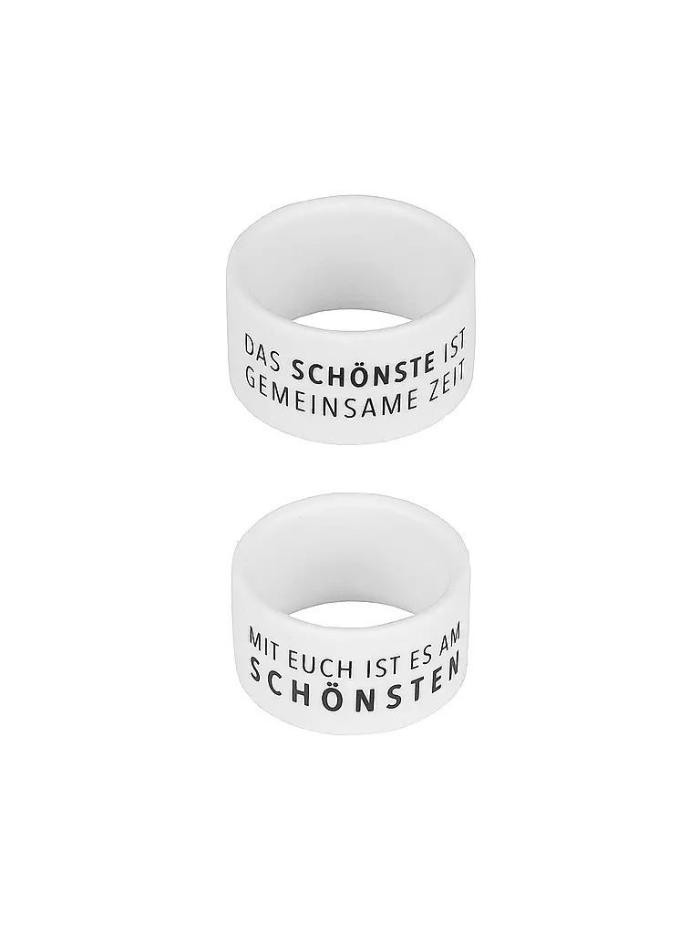 RAEDER | Set di 2 portatovaglioli Schönsten | Bianco