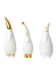 RAEDER | Set di 3 statuette di Babbo Natale bianche | Bianco