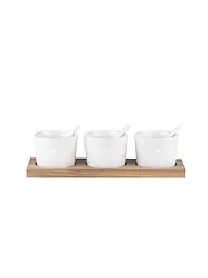 RAEDER | Set di ciotole 21,5x7x5 cm Triplice cuore | Bianco