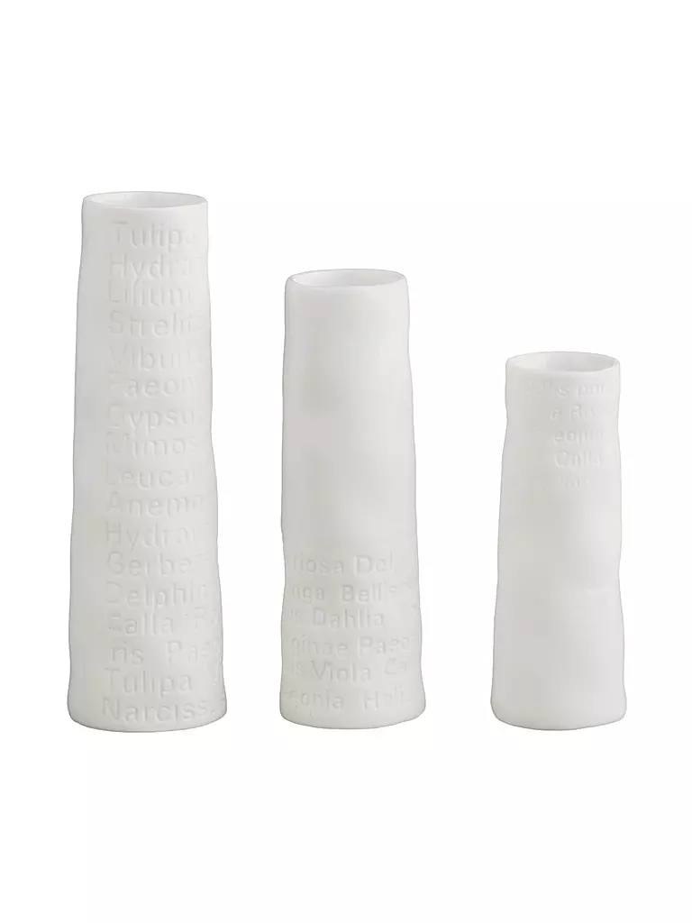 RAEDER | Set di minivasetti da 3, 9,5 cm | Bianco