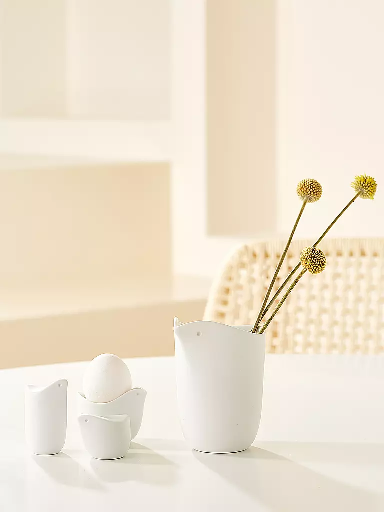 RAEDER | Set di saliera e pepiera 2 pz. EARLY BIRD Uccello | Bianco