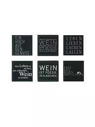 RAEDER | Sottobicchieri Set da 6 WEIN TESTO 10x10cm Nero | Nero