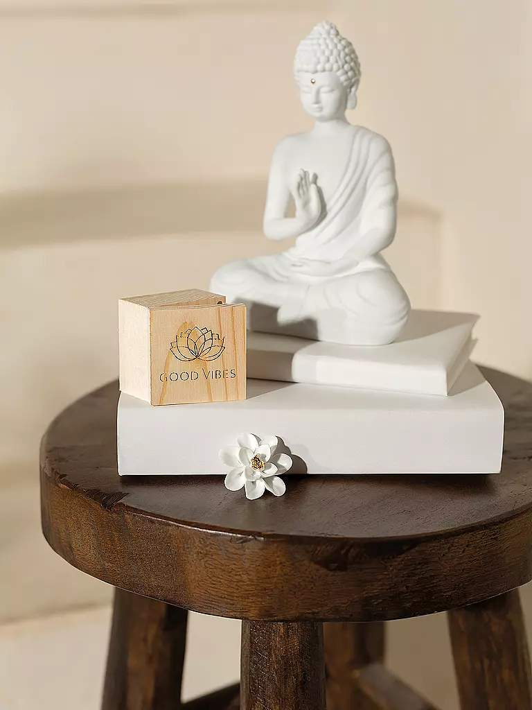 RAEDER | Statuetta di Buddha seduto piccola ZEN SPIRIT | Bianco