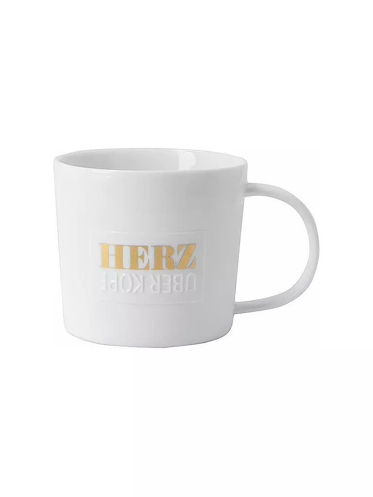 RAEDER | Tazza - Tazza di poesia 320ml Cuore sopra il bottone | Bianco