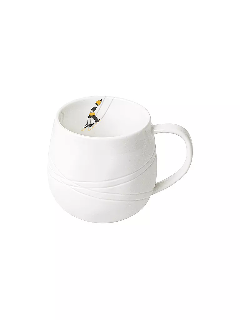 RAEDER | Tazza 7,5cm SCHNEETAG Goldkufen | Bianco